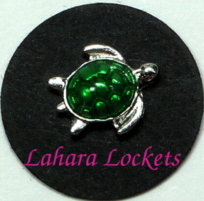 Sea Turtle Floating Charm, green