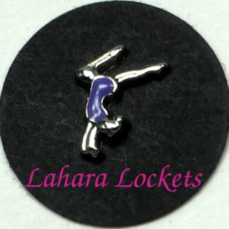 This floating charm is of a gymnast doing a handstand.