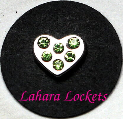 August Heart Inlay Birthstone