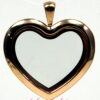 Memory Locket Heart, large, rose gold finish with crystals - Image 2