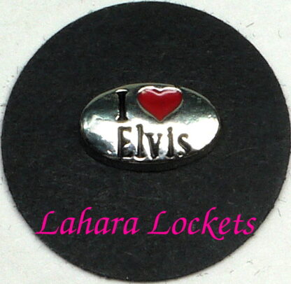 I Love Elvis Floating Charm