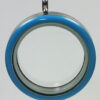 Memory Locket, large, blue finish, waterproof