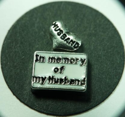 In Memory of My Husband Floating Charms for Memory Lockets