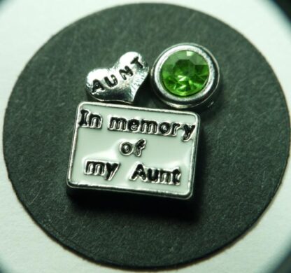 In Memory of My Aunt Floating Charms for Memory Lockets