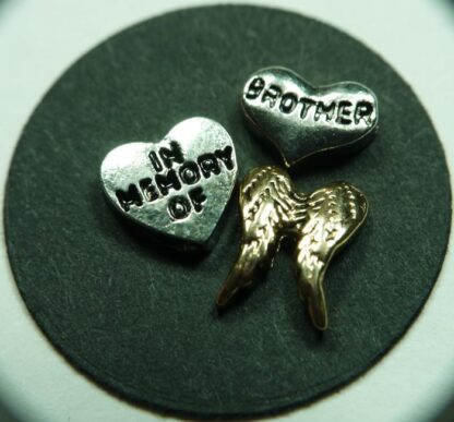 In Memory of Brother Floating Charms for Memory Lockets