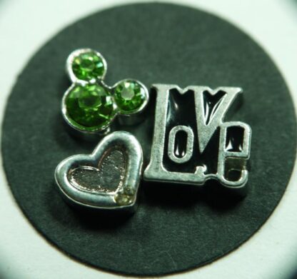 Love and Mickey Mouse Floating Charms for Memory Lockets