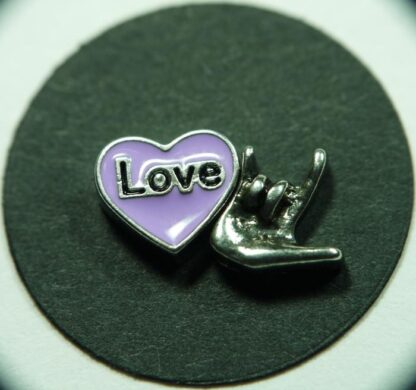 I Love You Sign Language Floating Charm for Memory Lockets