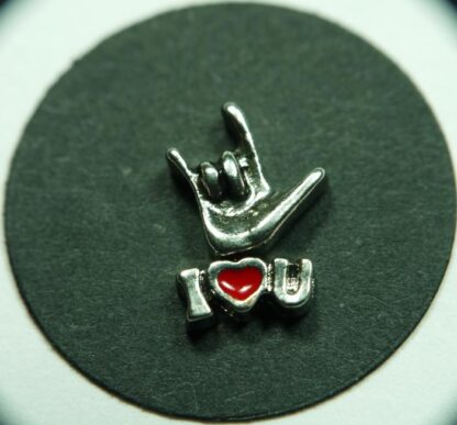 I Love You Sign Language Floating Charms for Memory Lockets