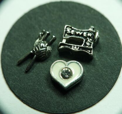 Love to Sew and Knit Floating Charms for Memory Lockets