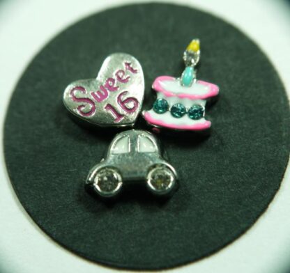 Sweet 16 Birthday Floating Charms for Memory Lockets