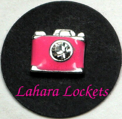Camera Floating Charm, pink