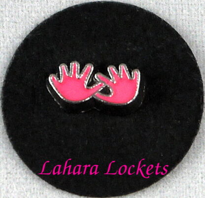 Pink Baby Hands Floating Charm