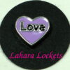 Purple Love Heart Floating Charm