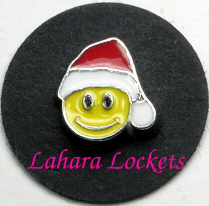 Santa Smiley Floating Charm
